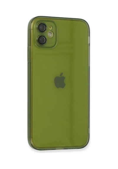 Apple Apple Uyumlu iPhone 12 Kılıf Fly Lens Silikon - Yeşil 0.2M-Çok Renkli