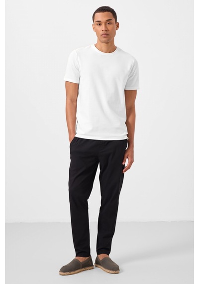 Tommylife Siyah Standart Fit Dokuma Hafif Esnek Chino Erkek Pantolon - 82179 Siyah