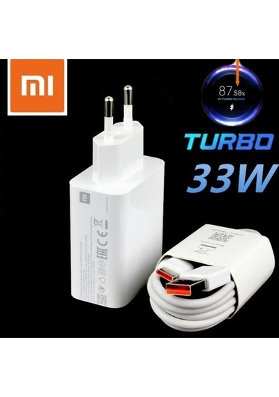 Gregoss Xiaomi Ve Poco 33 Watt 5a Mdy 11 Ez Turbo Şarj Aleti Başlık+kablo Set Kutusuz Turuncu Uçlu