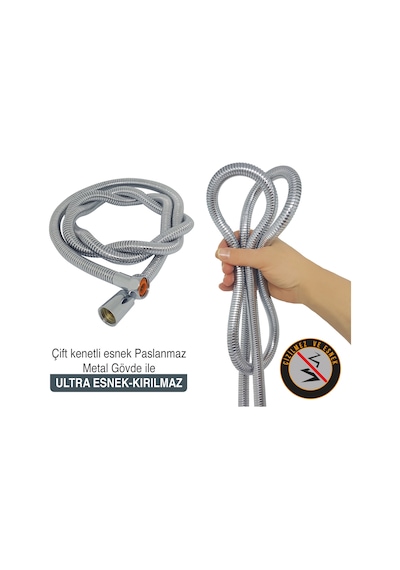 Aqua Bagno Smart Duş Hortumu Spirali Zinciri 150 CM