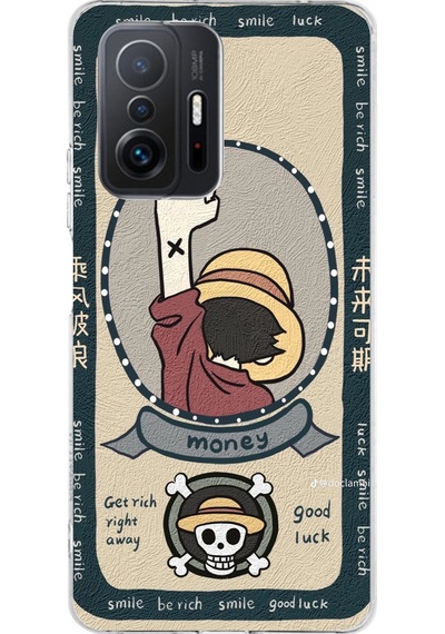 Xiaomi Mi 11t - 11t Pro Uyumlu One Piece Dolar Baskılı Silikon Kılıf Renkli