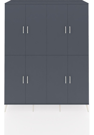Kronos Gardrop 8 Raflı 8 Kapaklı 176x59x221 Antrasit-antrasit/aytaşı Beyaz Kronos Gardrop 8 Raflı 8 Kapaklı 176x59x221 Antrasit-antrasit/aytaşı Beyaz