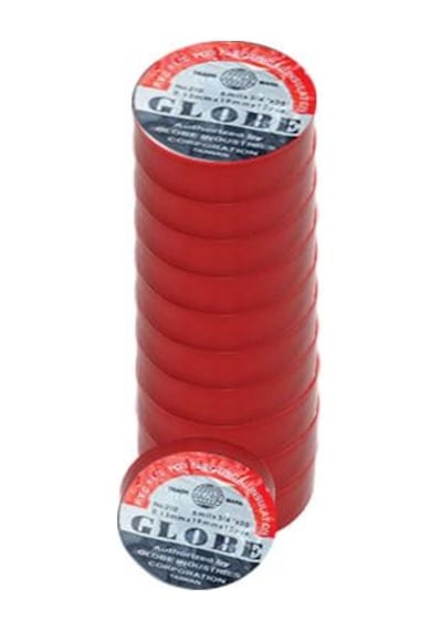Izole Bant Globe Kırmızı 10 Adet Çok Renkli