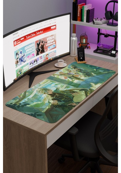 Alhaitham Genshin Impact Anime Gacha V5 - 90x40 Xxl Gaming Mouse Pad Fare Altlığı