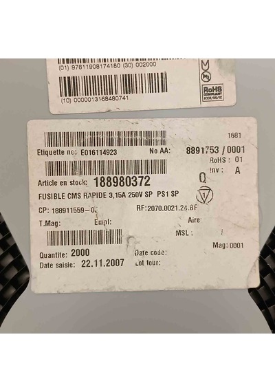 2070.0021.24 3.15a Smd Sigorta 3 Adet