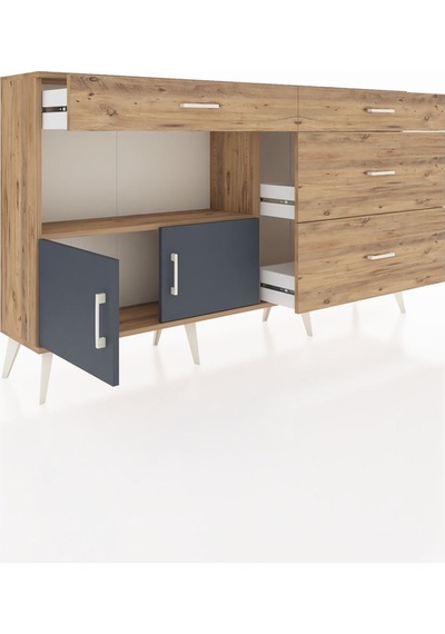 Arges Konsol Tek Raflı 4 Çekmeceli 2 Kapaklı 176x30x99 Çam-antras Çam-antrasit/çam Arges Konsol Tek Raflı 4 Çekmeceli 2 Kapaklı 176x30x99 Çam-antras Çam-antrasit/çam