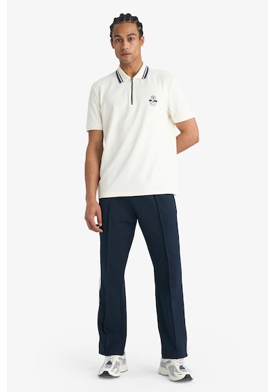 Defacto Standart Fit Polo Yaka Sporcu Kısa Kollu Polo Tişört G4371ax26sper105 Ekru-er105