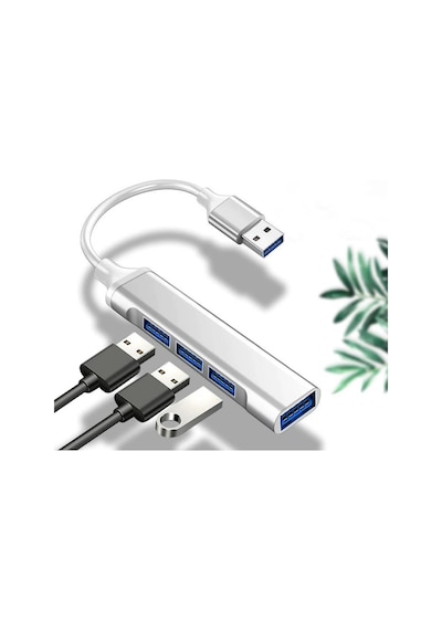 PrimeX PX-TYP5 Ultra Slim 4 Port USB 3.0 Hub Çoklayıcı Gri
