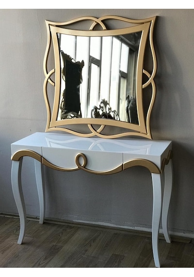 Dresuar 18214 Tombul Ayak Model Kayın Torna Mdf Çekm Tabla Parlak Gold-beyaz Ayna Çok Renkli Dresuar 18214 Tombul Ayak Model Kayın Torna Mdf Çekm Tabla Parlak Gold-beyaz Ayna Çok Renkli