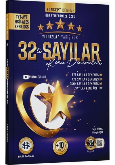 Yıldızlar Yarışıyor Tyt Ayt Sayılar 32 Li Konu Denemeleri