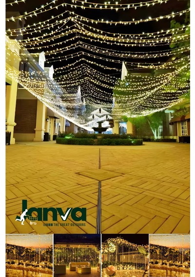 3x3 Metre Sarı Perde Led Işık 12 Saçaklı Tasarım, 8 Fonksiyonlu Mod Ve Dekoratif Şıklık