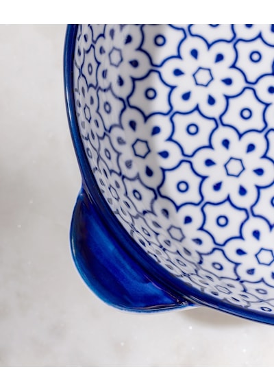 Reve Bleu Lucida Yuvarlak Tabak - 19 Cm - Mavi/beyaz 8684427225486 Çok Renkli