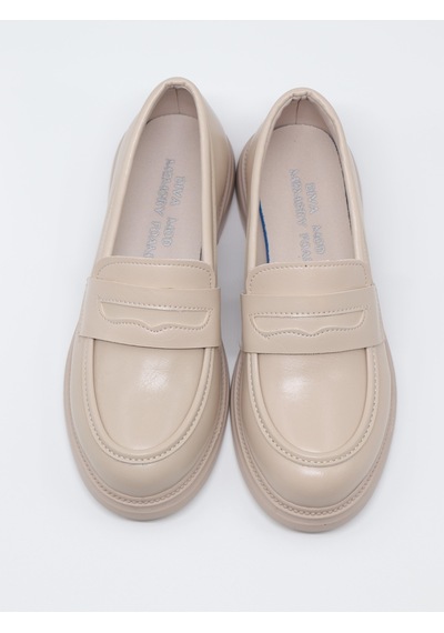 Nesilshoes Nesil Shoes Dvm 2530 Bej Maskulen Kadın Loafer