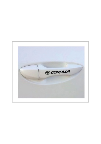 Toyota Corolla Için Uyumlu Aksesuar Kapı Kolu Sticker Set 8 Adet 13 1 Cm