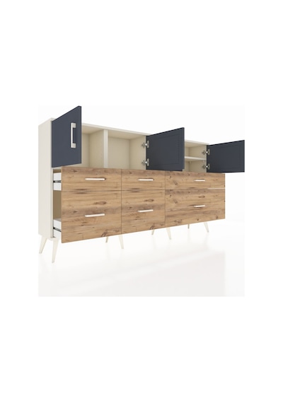 Arges Konsol 4 Raflı 6 Çekmeceli 4 Kapaklı 176x30x99 Aytaşı-antrasit/çam Antrasıt/atlas Çam - Aytası Arges Konsol 4 Raflı 6 Çekmeceli 4 Kapaklı 176x30x99 Aytaşı-antrasit/çam Antrasıt/atlas Çam - Aytası