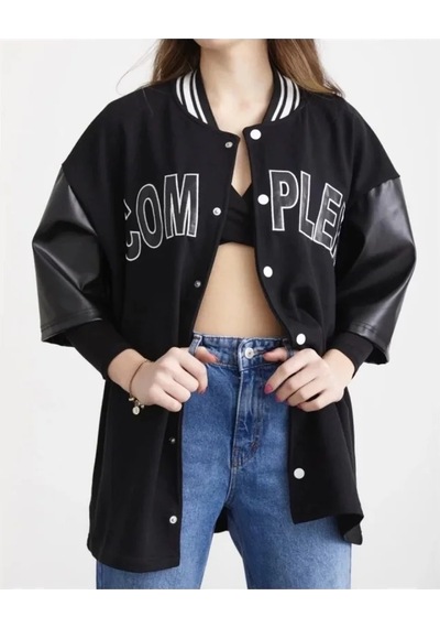 Nnstartshopping Complex Kolej Oversize T-shirt - Siyah Siyah