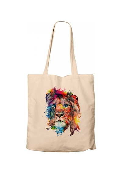 Lion Brothers Lion Rainbow Krem Kanvas Bez Çanta Krem