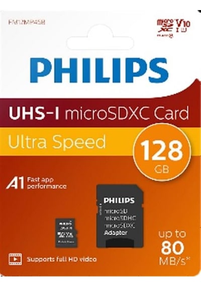 Philips Fm12mp45b/00 128gb Class10 Uhs-ı U1 Tf Adaptörlü Micro Sdxc Hafıza Kartı