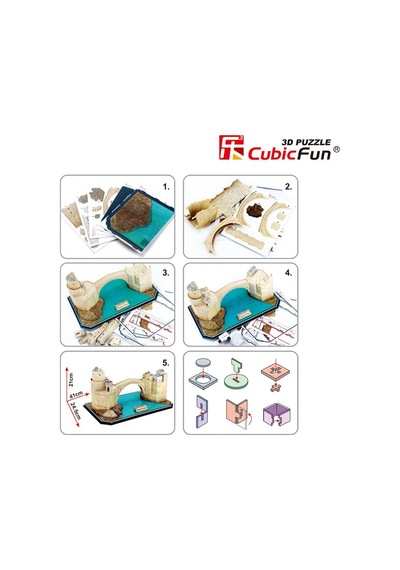 Cubic Fun 3D Mostar Köprüsü Puzzle 64 Parça Bosna Hersek