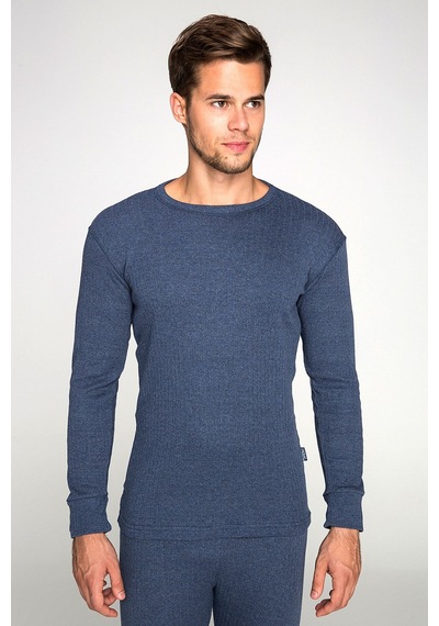 Thermoform Soft Unisex Uzun Kol Termal İçlik Fanila Lacivert Renkli