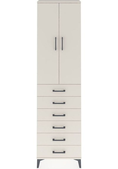 Arges Dolap 2 Raflı 6 Çekmeceli Tek Askılı 60x30x221 Aytaşı-a... Aytaşı