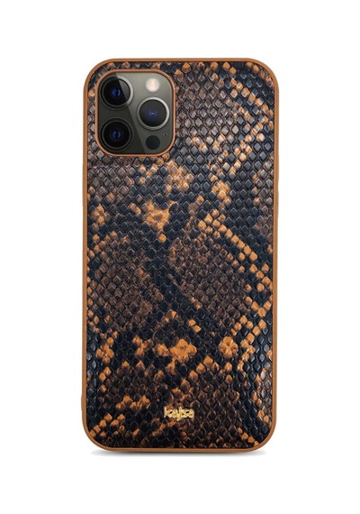 Teleplus Apple Uyumlu iPhone 12 Pro Max Kılıf Kajsa Glamorous Serisi Yılan Derisi Desenli Kapak