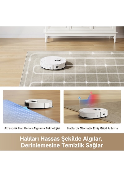 Dreame L40 Plus 13.000Pa Emiş Gücü Robot Süpürge Beyaz