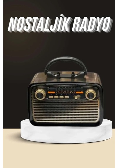Nostaljik Radyo Bluetooth Bağlantılı Müzik Kutusu Ahşap 04642989