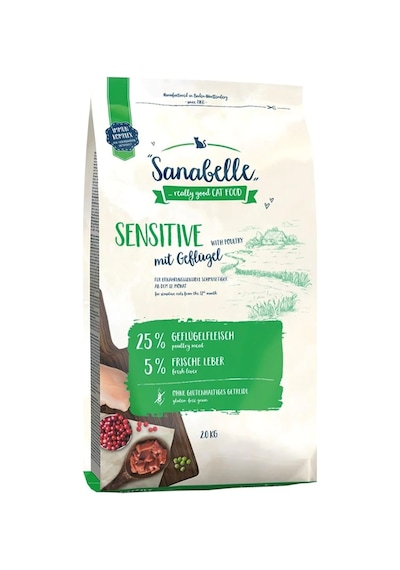Sanabelle Sensitive With Fresh Poultry Hassas Tüylü Yetişkin Kedi Maması 2 KG