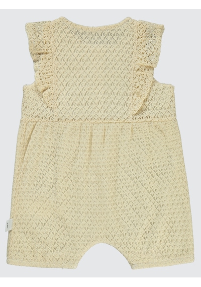 Civil Baby Kız Bebek Patiksiz Tulum 6-18 Ay Ekru Ekru
