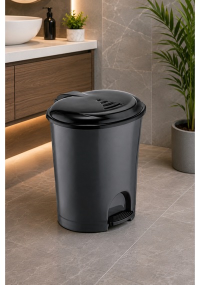 33 Litre Pedallı Çöp Kovası Kapaklı Plastik Mutfak Banyo Ofis Çöp Kutusu