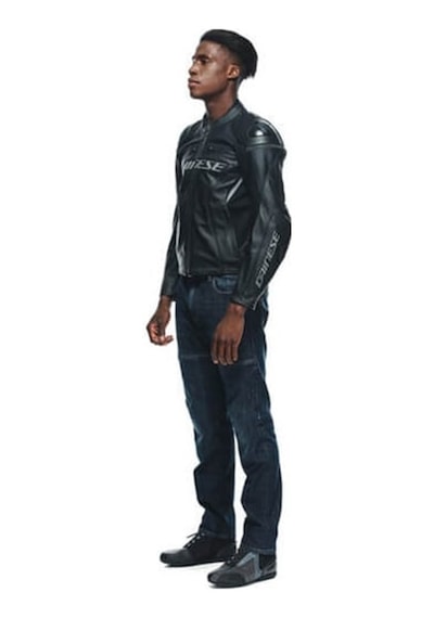 Dainese Racing 4 Black Black Deri Mont Gri Siyah