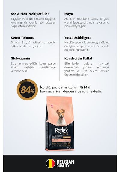 Reflex Plus Mini Irk Kısırlaştırılmış Kuzulu Yetişkin Köpek Maması 3 Kg