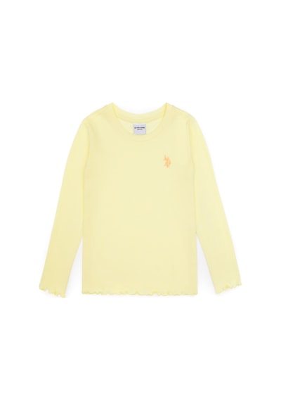 U.S. Polo Assn. Kız Çocuk Sarı Bisiklet Yaka Basic Sweatshirt 50317908-VR044