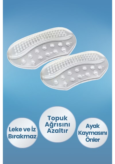 Dopar Ayakkabı Kaydırmaz Silikon Jel Nasır Önleyici Şeffaf Tabanlık