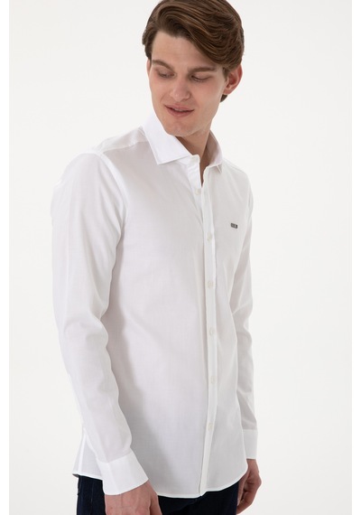 U.s. Polo Assn. Erkek Beyaz Gömlek Basic 50298004-vr013 Beyaz