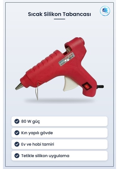 Sıcak Silikon Tabancası 80 W Kalın Yapı Elektrikli Yapıştırma Ev