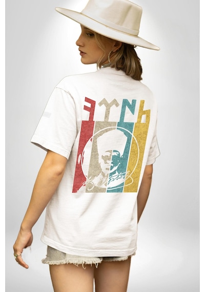 Atatürk İmzalı Türk Logo Beyaz Oversize Unisex Ön Ve Sırt Baskılı Tişört Beyaz Atatürk İmzalı Türk Logo Beyaz Oversize Unisex Ön Ve Sırt Baskılı Tişört Beyaz