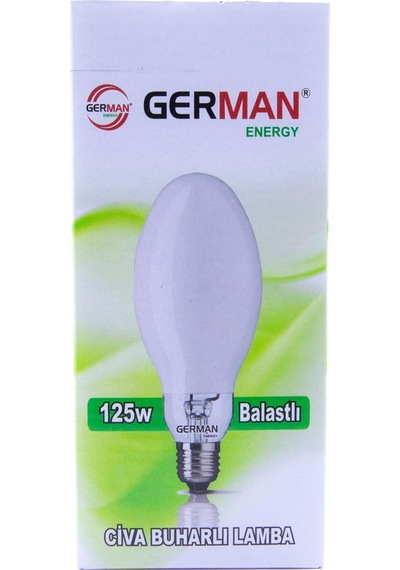125W 3600K 2800Lm E27 Cıva Buharlı Balastlı Ampul 70X160Mm