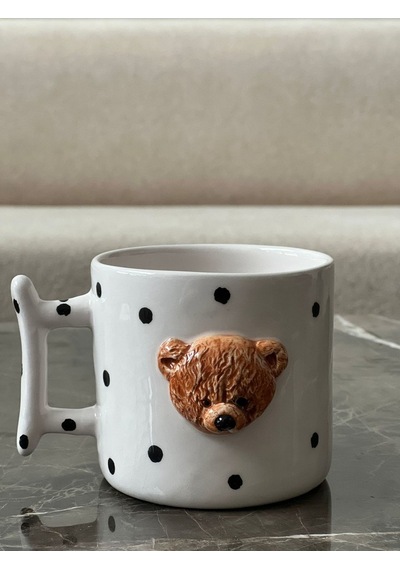 Dev Boy Kahve Teddy Kafa 420ml Kupa Çok Renk