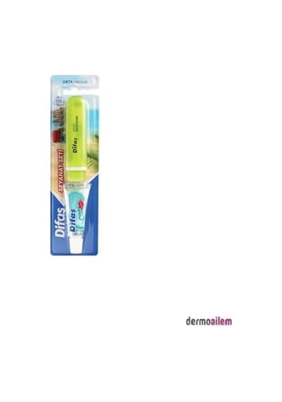 Seyahat Seti Iç Içe Geçebilen Diş Fırçası + 15 Ml Diş Macunu/orta Sert Açık Ahşap