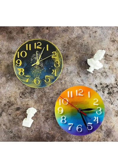 Silikon Epoksi Reçine Kalıp Saat Kalıbı 15,5cm