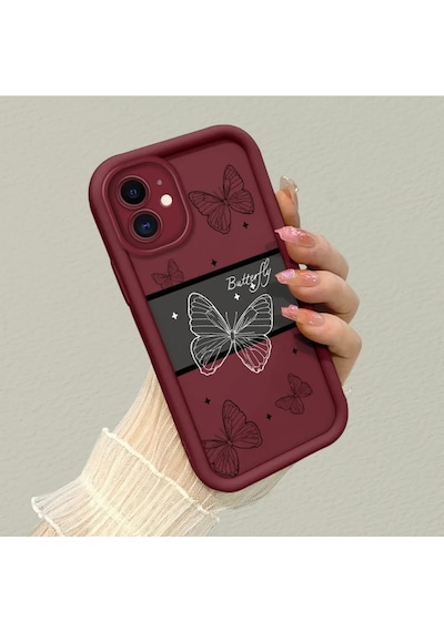 Apple 11 Uyumlu Bordo Telefon Kılıfı 10