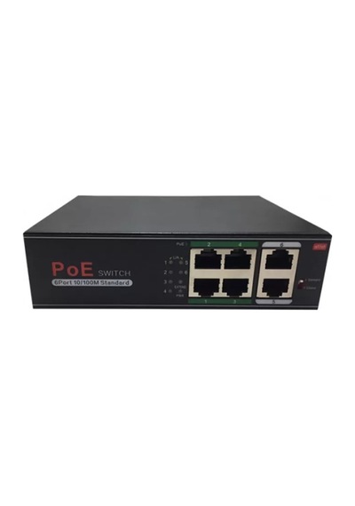 Avenir AV-H1064PLS 4 Port + 2 UPLINK 60 W Full Poe 10/100 Yönetilemez Switch