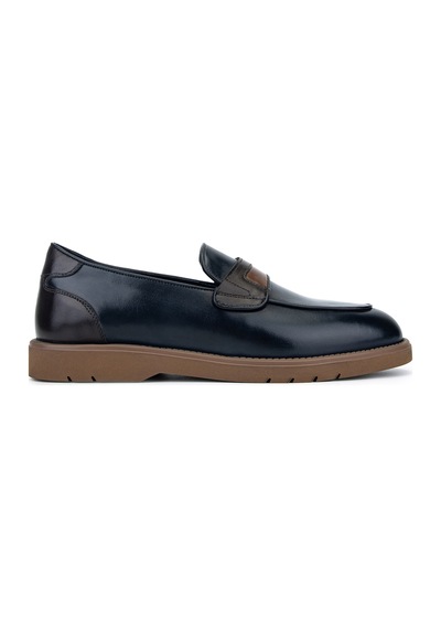Tamer Tanca Erkek Hakiki Deri Lacivert Loafer Ayakkabı 1171 295-01 Erk Ayk Y26 Lacı/khv/taba Dr