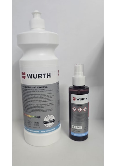 Würth Deri Bakım Kremi 1lt Solventsiz + Würth Araç Kokusu Mars 1