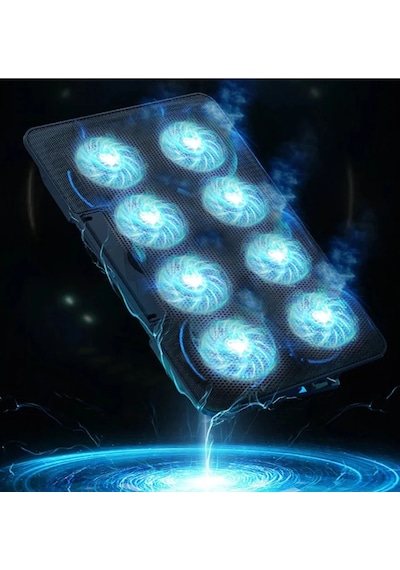 8 Fanlı Rgb Işıklı Gaming Notebook Soğutucu Yükseklik Ayarlı