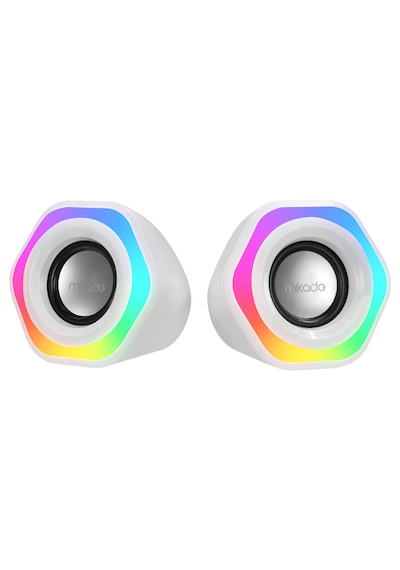 Mıkado Md-176 2.0 3w 2 Beyaz Rgb Aydınlatmalı Usb + 3.5mm Usb 5v