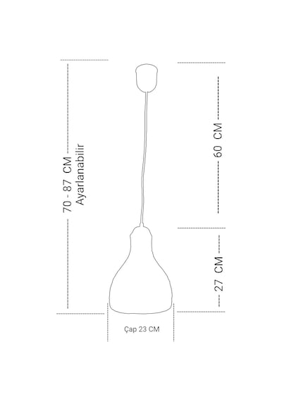 Tek-iş 23 Cm X 27 Cm X 87 Rustik Jüt Halatlı Sarkıt Lamba Avize Keten Ip Başlık Küre Top Sarkıt Avize Huni