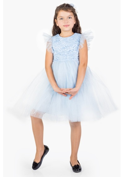 Mnk Baby & Kids Roza Dantel Tütü Kız Çocuk Abiye Elbise Mnk0546 001